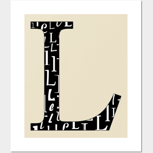 L Filled - Typography Posters and Art